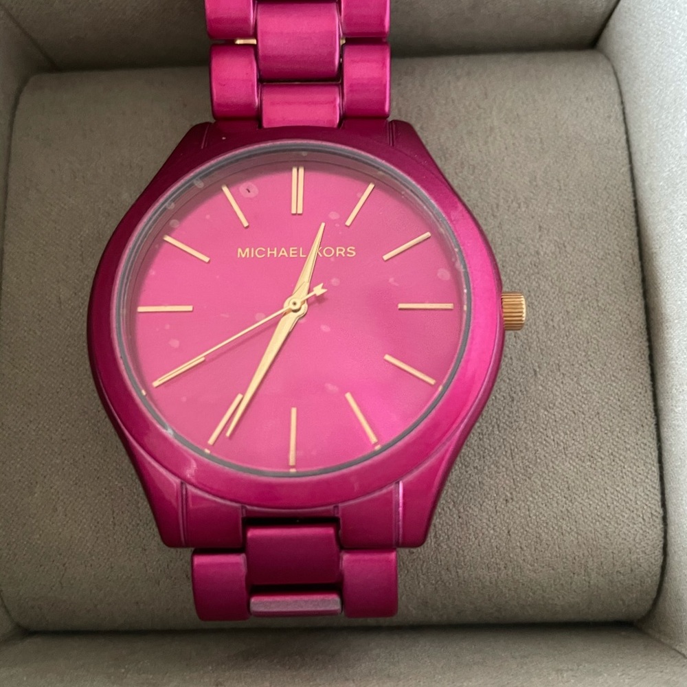 New MK pink watch